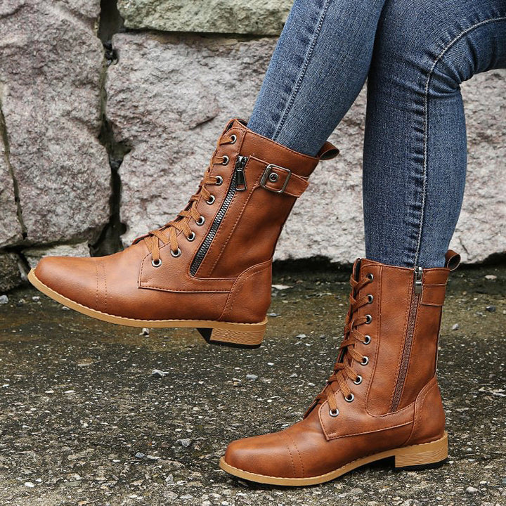 Orthopädische Stiefeletten mit seitlichem Reißverschluss