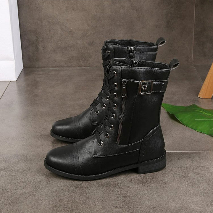 Orthopädische Stiefeletten mit seitlichem Reißverschluss