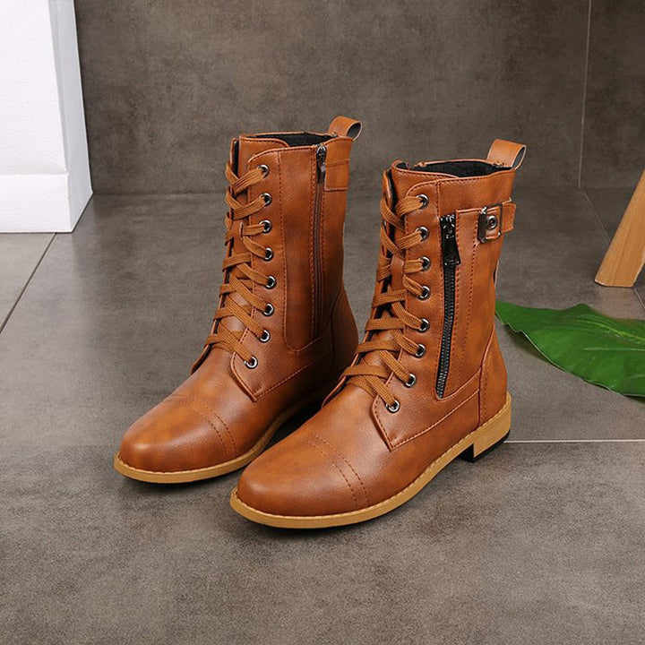 Orthopädische Stiefeletten mit seitlichem Reißverschluss