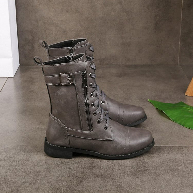 Orthopädische Stiefeletten mit seitlichem Reißverschluss