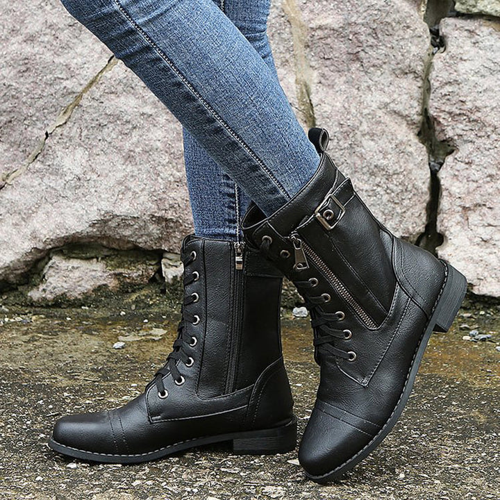 Orthopädische Stiefeletten mit seitlichem Reißverschluss