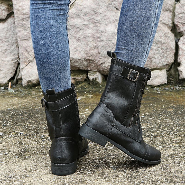 Orthopädische Stiefeletten mit seitlichem Reißverschluss