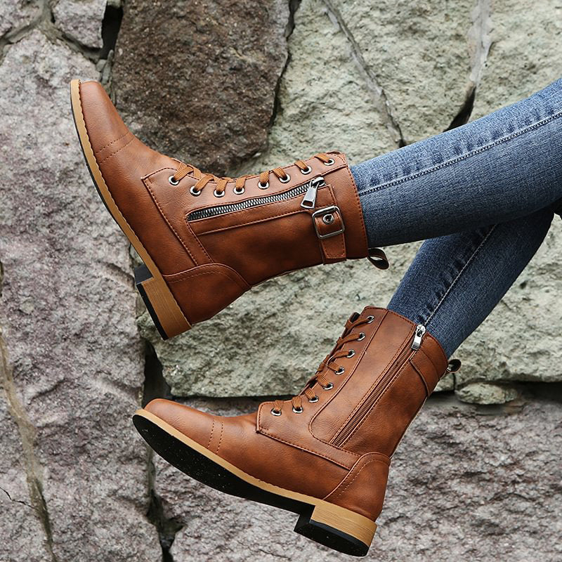 Orthopädische Stiefeletten mit seitlichem Reißverschluss