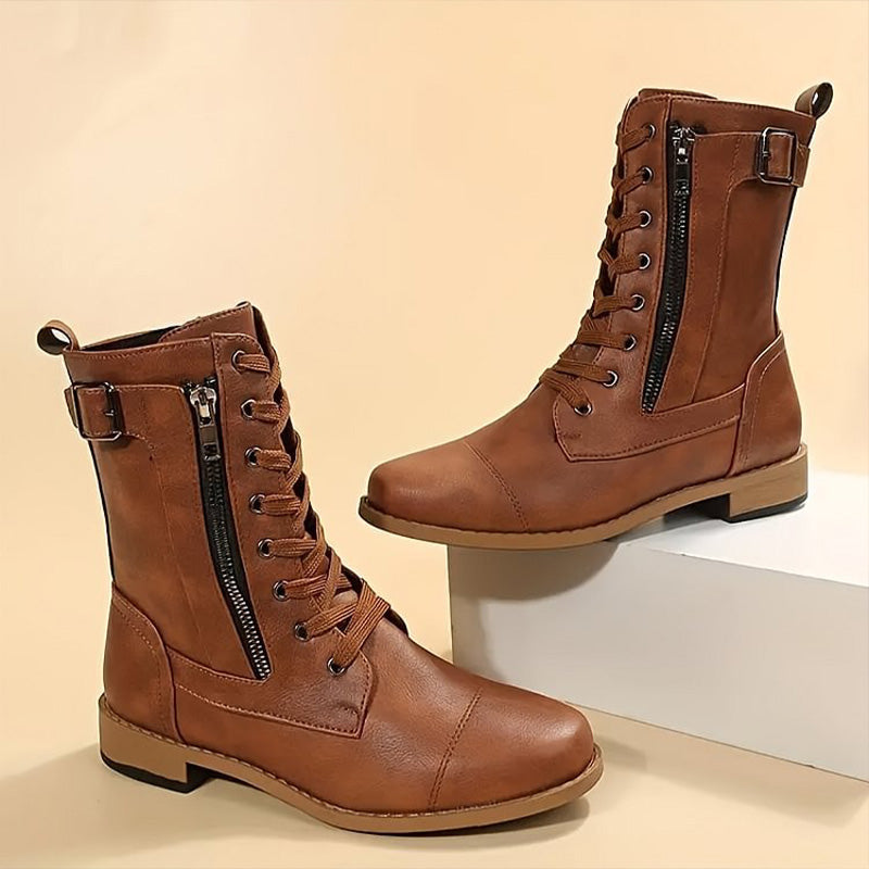 Orthopädische Stiefeletten mit seitlichem Reißverschluss
