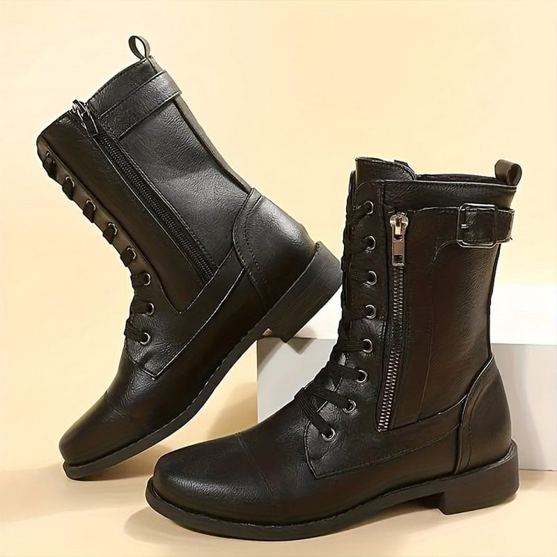 Orthopädische Stiefeletten mit seitlichem Reißverschluss