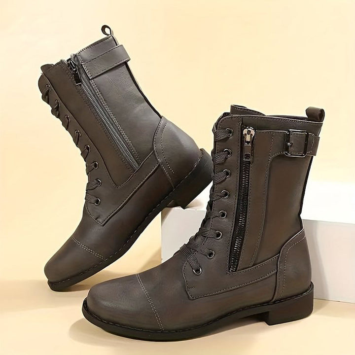 Orthopädische Stiefeletten mit seitlichem Reißverschluss