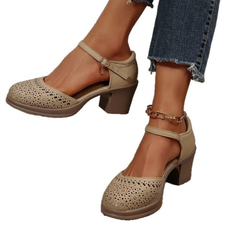 Stilvolle Retro-Sandalen aus Mesh für Frauen