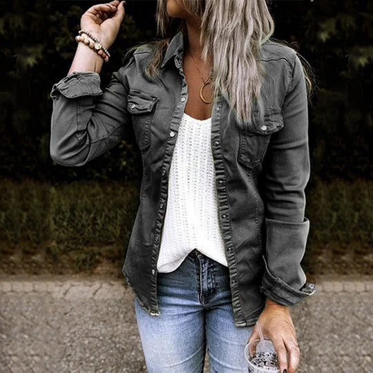 Stilvolle Damen-Jeansjacke