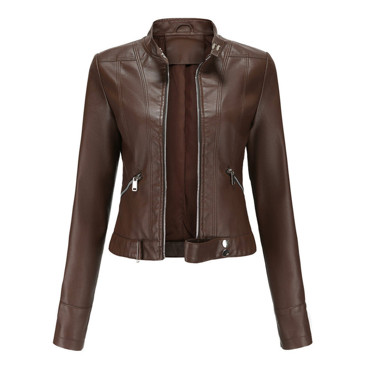 Stilvolle Damen Lederjacke Im Klassischen Design
