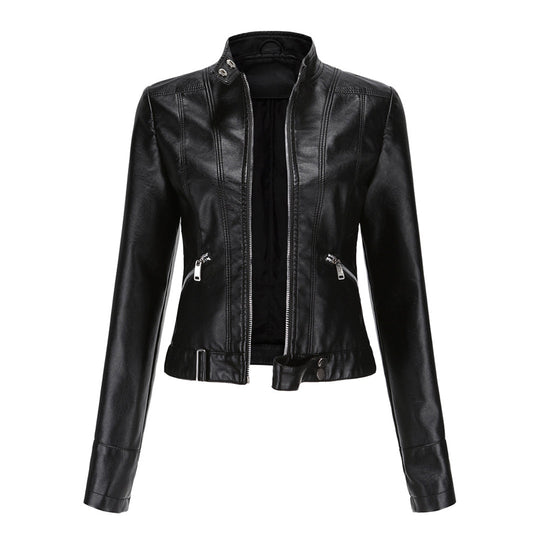 Stilvolle Damen Lederjacke Im Klassischen Design