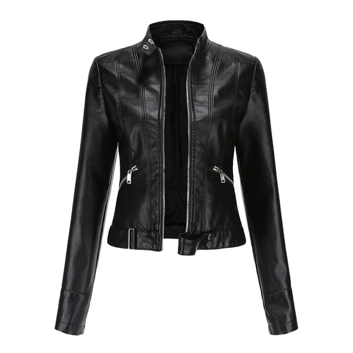 Stilvolle Damen Lederjacke Im Klassischen Design