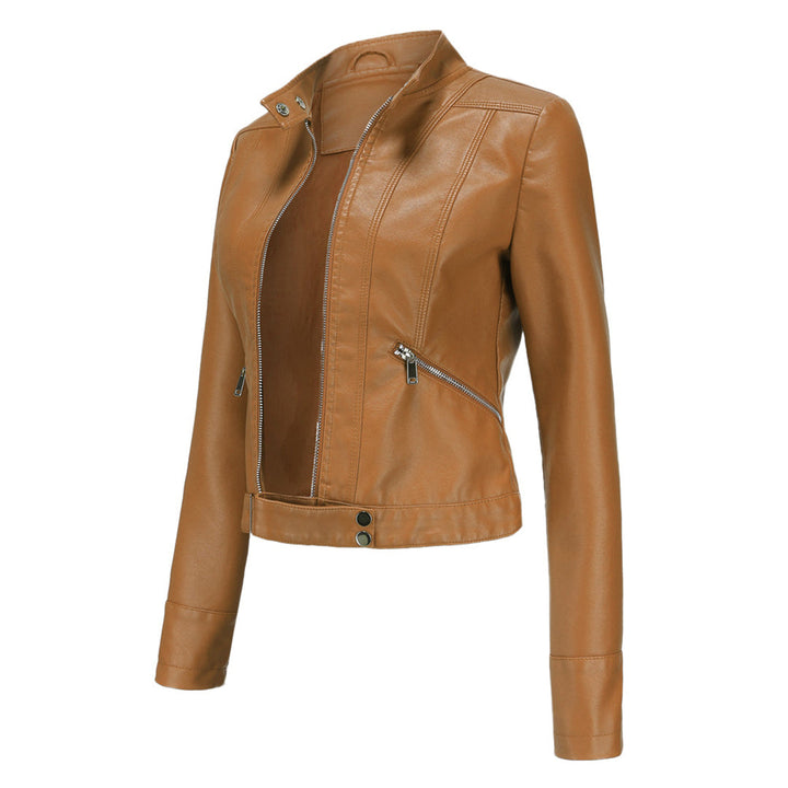 Stilvolle Damen Lederjacke Im Klassischen Design