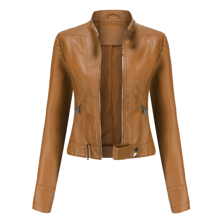 Stilvolle Damen Lederjacke Im Klassischen Design