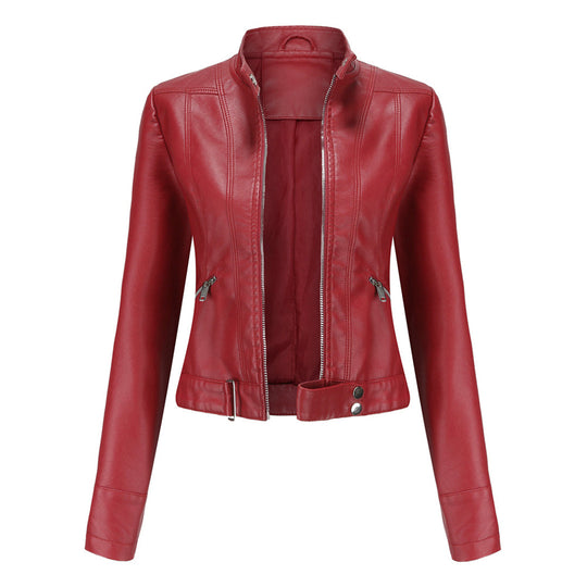Stilvolle Damen Lederjacke Im Klassischen Design