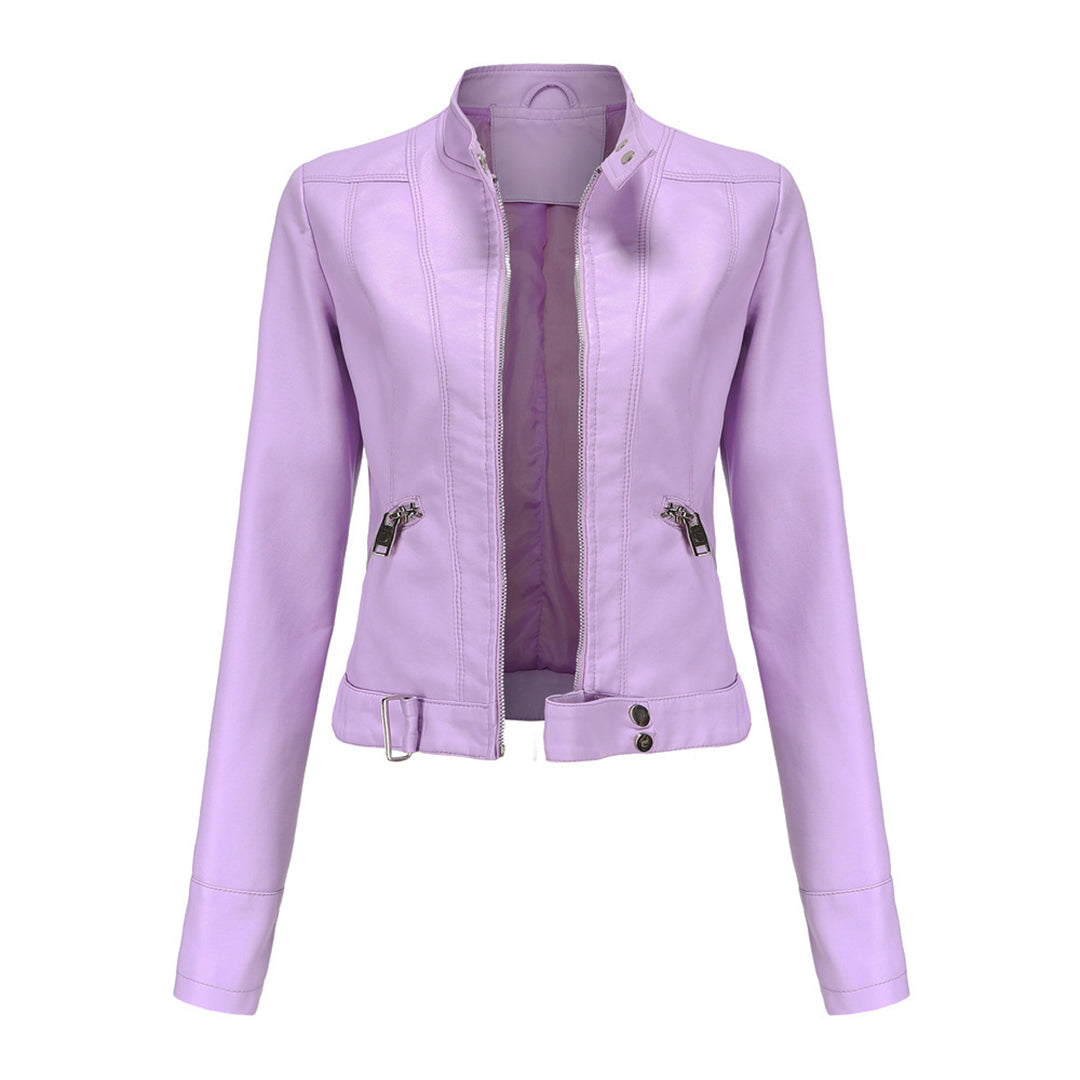 Stilvolle Damen Lederjacke Im Klassischen Design