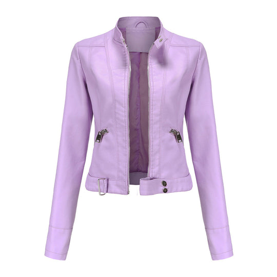 Stilvolle Damen Lederjacke Im Klassischen Design