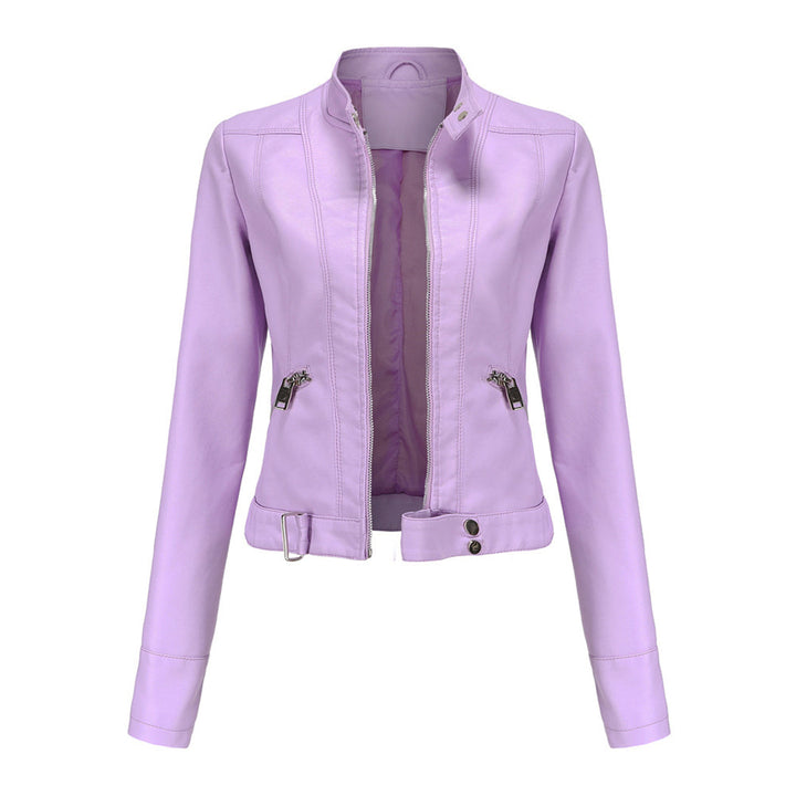 Stilvolle Damen Lederjacke Im Klassischen Design