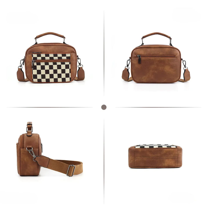 Nord Taschen | Schultertasche - Moderner, kompakter Stil mit Schachbrettmuster
