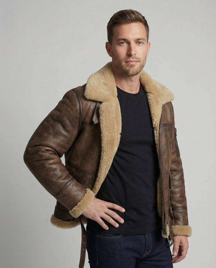 Authentische Jacke Stehkragen Herren