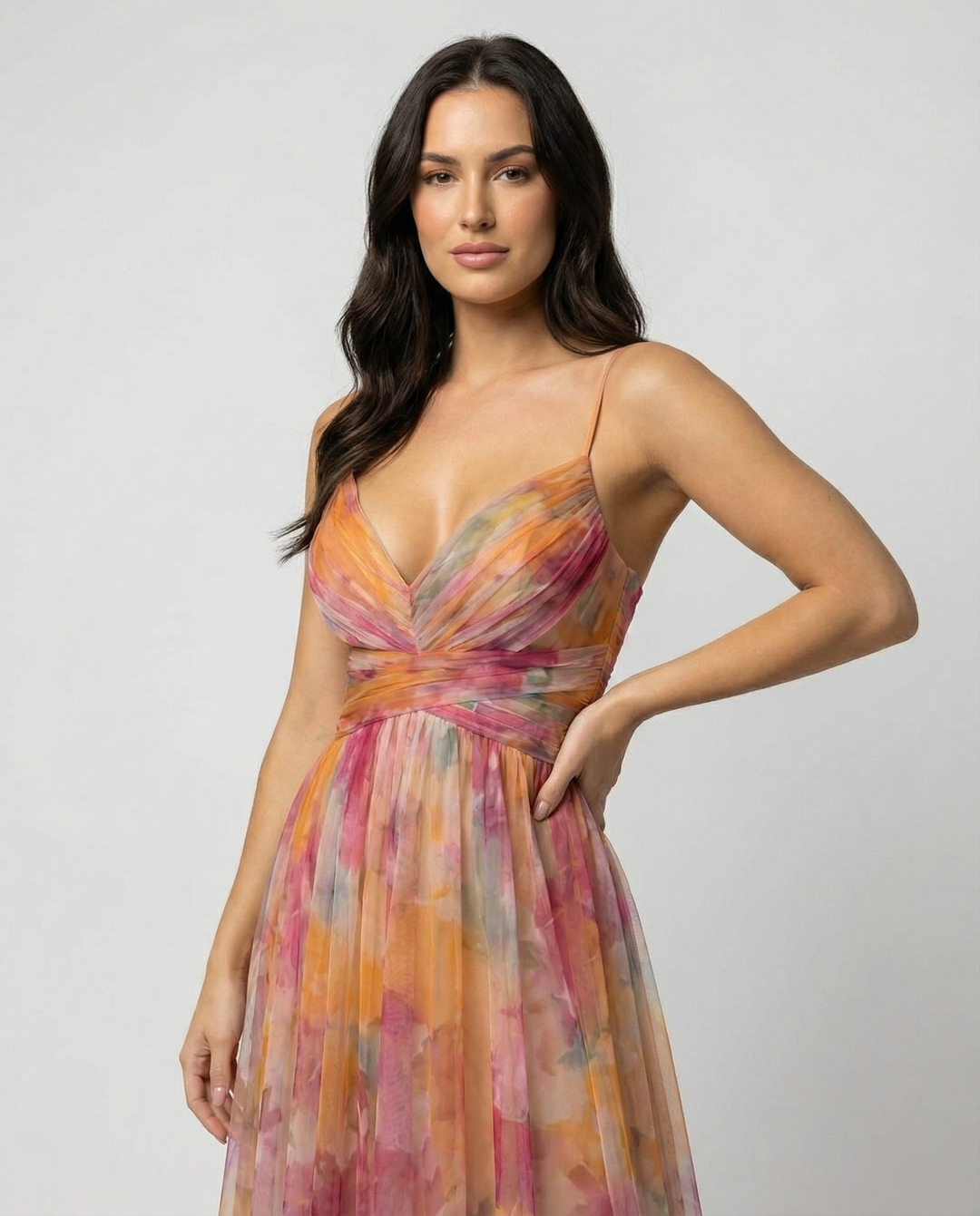 Elegantes Maxikleid im Schönen Blumenmuster für festliche Anlässe | Nord Taschen