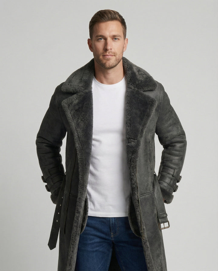 Langer Luxus Wintermantel