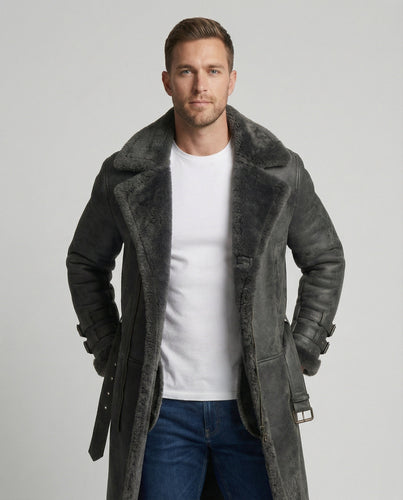 Langer Luxus Wintermantel