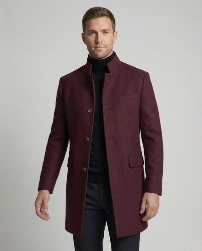Eleganter Herrenmantel Warm