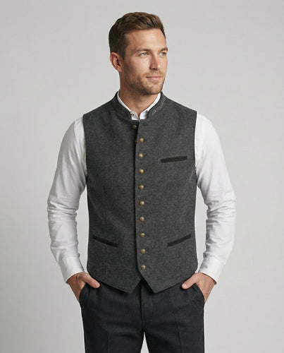 Elegante Graue Trachtenweste
