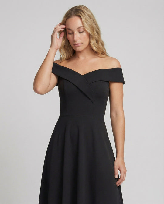 Elegantes Off-Shoulder Langes Catwalk Abendkleid - Arvani