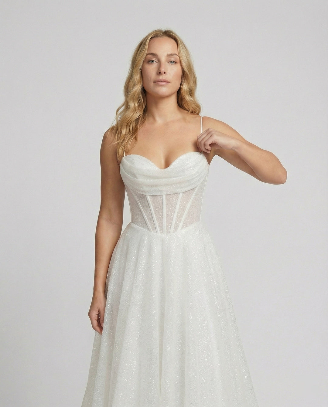 Glitter Ballkleid mit Schnürung