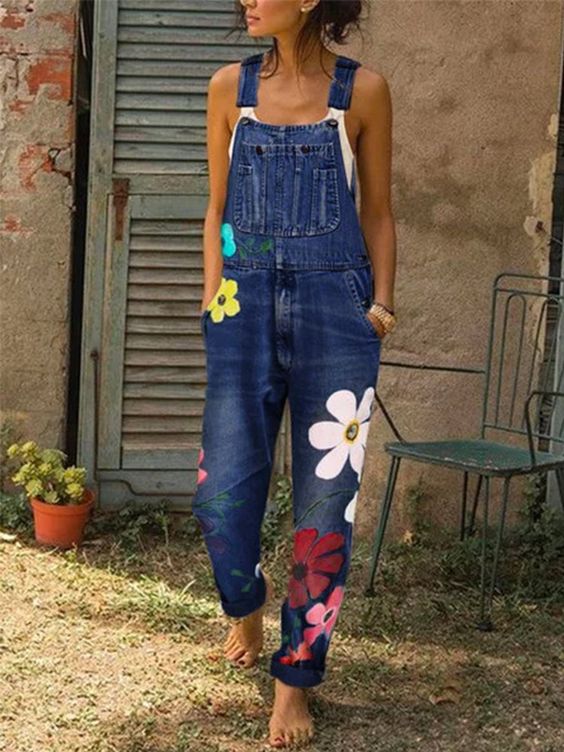 Nord Taschen | Ärmelloser Denim-Overall