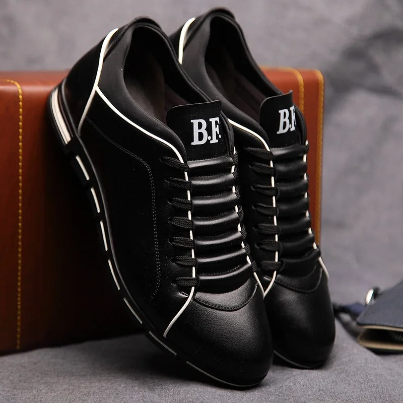 Männer Mode solide Lederschuhe