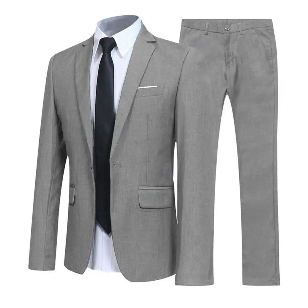 Locker Geschnittenes Anzug Satz mit Revers Blazer und Hose für Männer