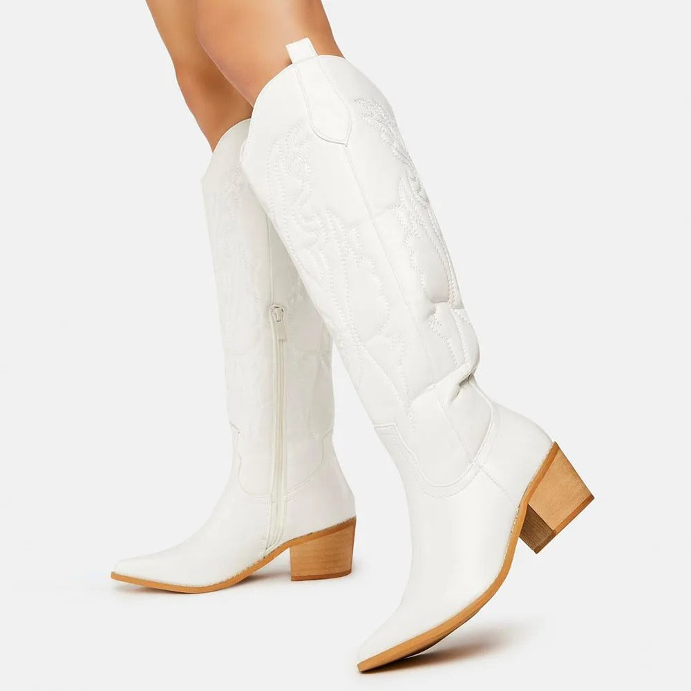 Robuste Cowboystiefel Bis Zum Knie - Arvani
