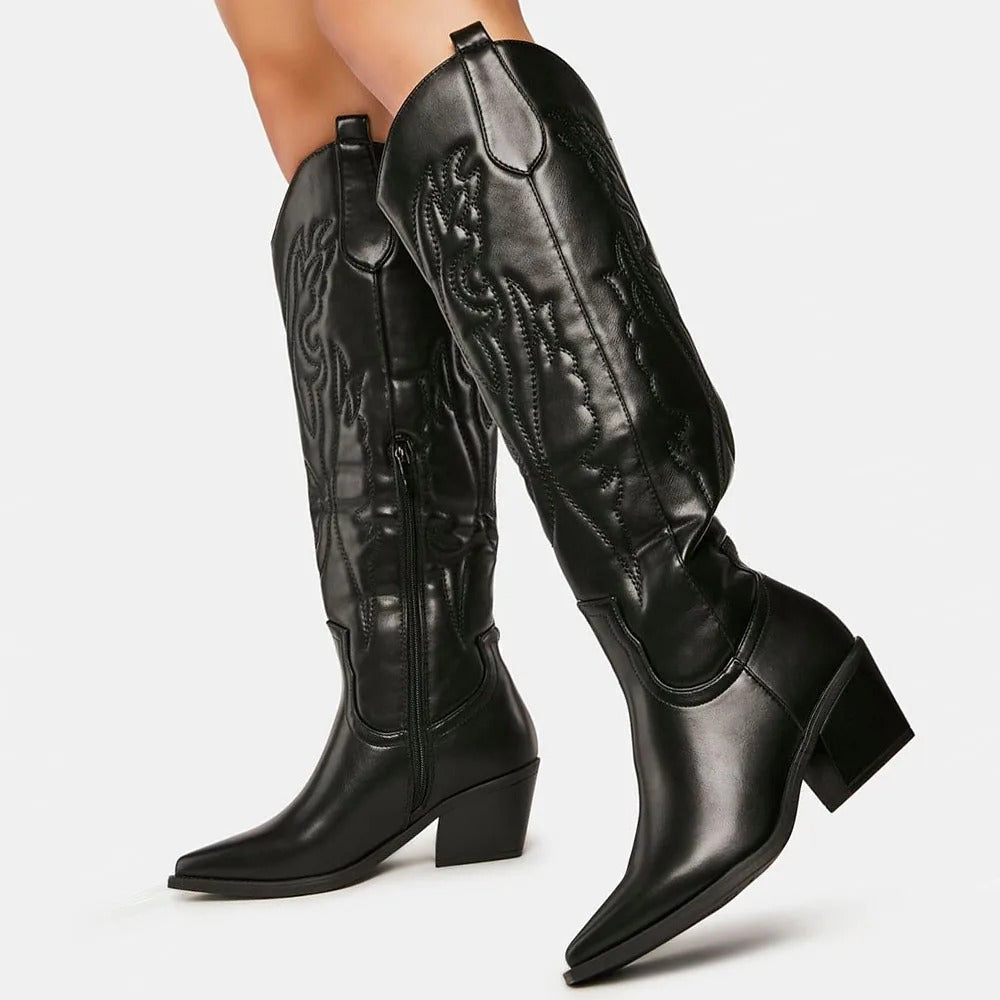 Robuste Cowboystiefel Bis Zum Knie - Arvani