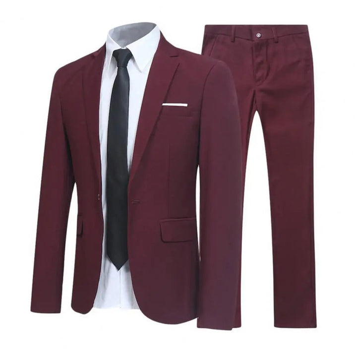 Locker Geschnittenes Anzug Satz mit Revers Blazer und Hose für Männer