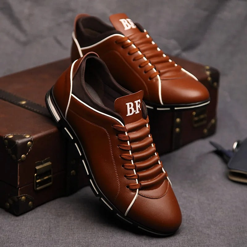 Männer Mode solide Lederschuhe