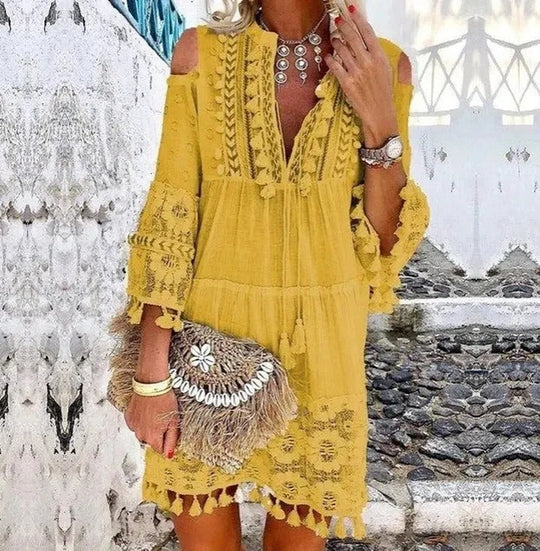 Mini Kleid Aus Spitze Boho