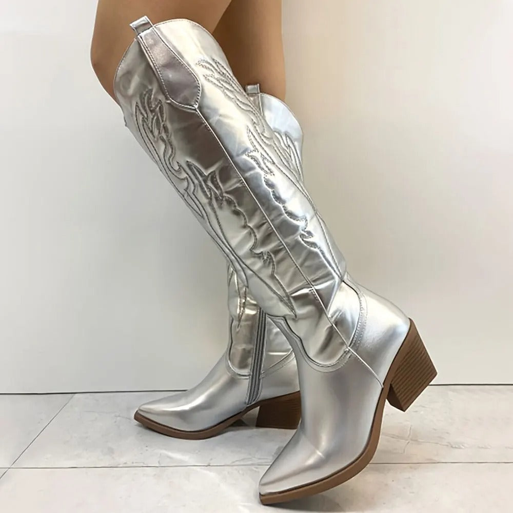 Robuste Cowboystiefel Bis Zum Knie - Arvani