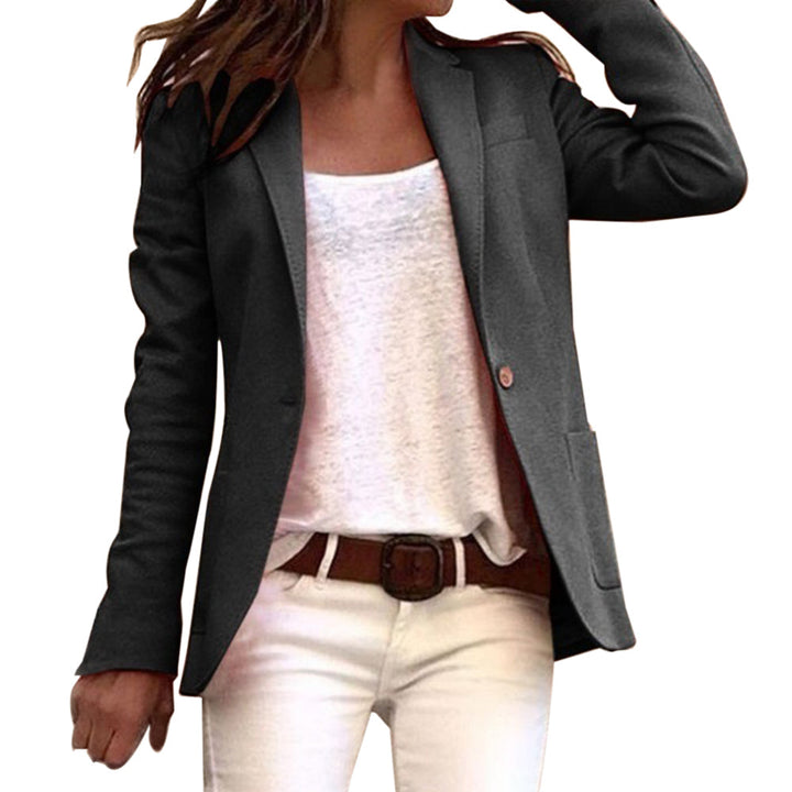 Nord Taschen Damen Blazer mit Revers und Ein-Knopf-Design