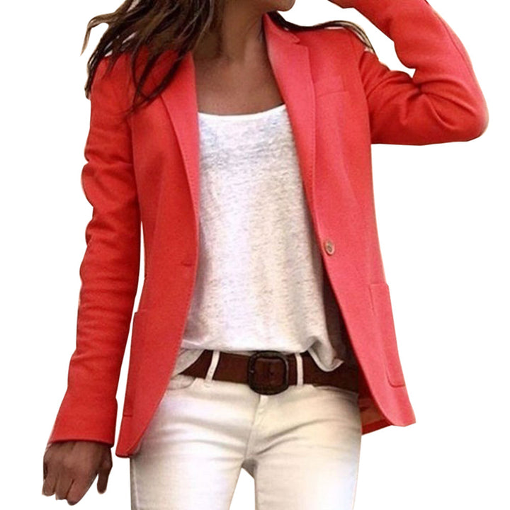 Nord Taschen Damen Blazer mit Revers und Ein-Knopf-Design