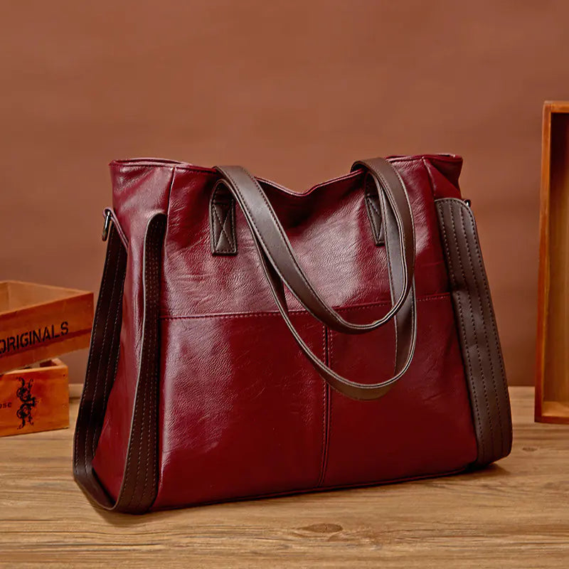 Nord Taschen | Composed Edge of Evelyn - Strukturierte Leder-Handtasche