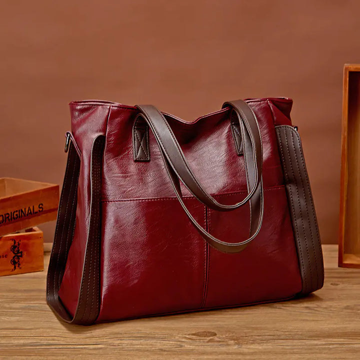 Nord Taschen | Composed Edge of Evelyn - Strukturierte Leder-Handtasche