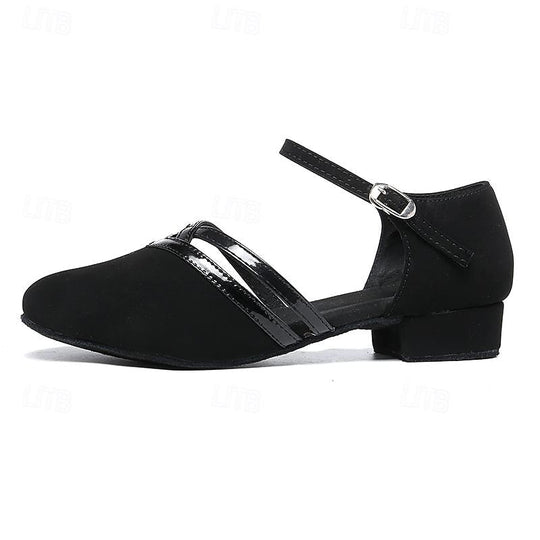 Fudus | Moderne Tanzschuhe Für Damen Schwarz Hochwertiges Wildleder