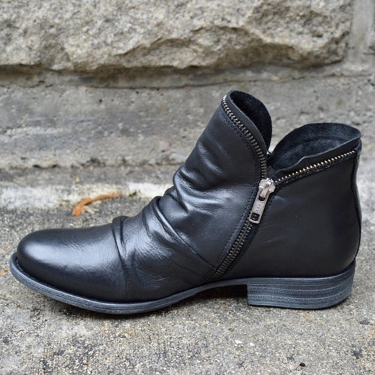 Warme Sanfte Stiefelette Mit Reißverschluss Stiefelette