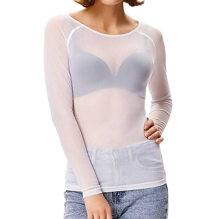 MESH – Verführerisches Durchsichtiges Oberteil mit Langen Ärmeln für Damen