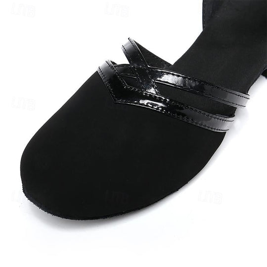 Fudus | Moderne Tanzschuhe Für Damen Schwarz Hochwertiges Wildleder