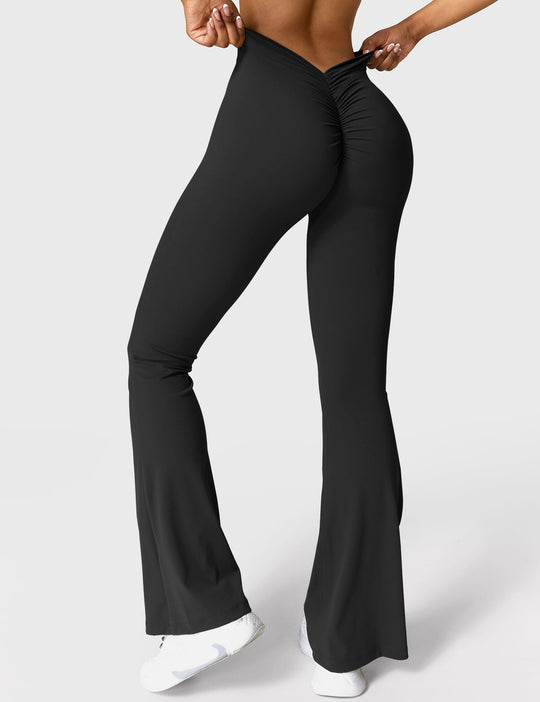 Ausgestellte Leggings mit V-Ausschnitt - Arvani