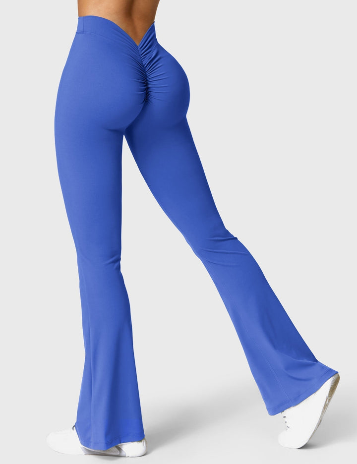 Ausgestellte Leggings mit V-Ausschnitt