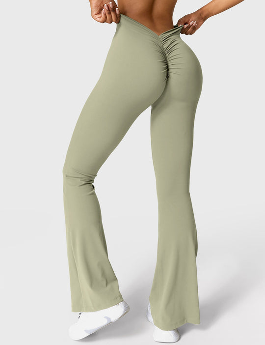 Ausgestellte Leggings mit V-Ausschnitt - Arvani